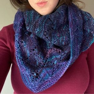 Handknit Merino Wool Shawl